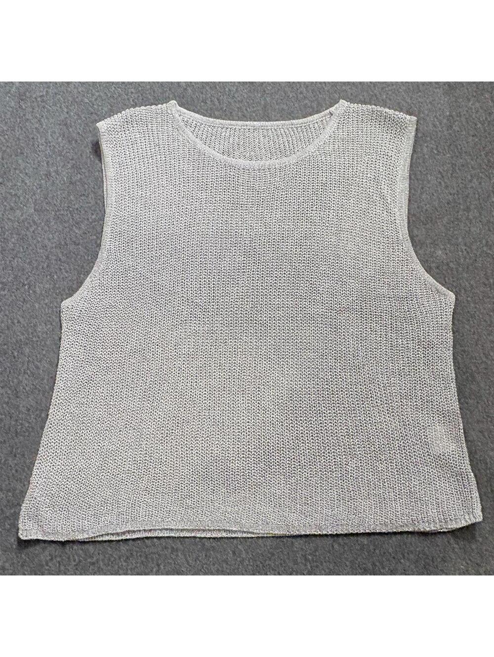 Women's White and Grey Jumper
